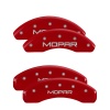 MGP 4 Caliper Covers Engraved Front & Rear MOPAR Red finish silver ch thumbnail 8