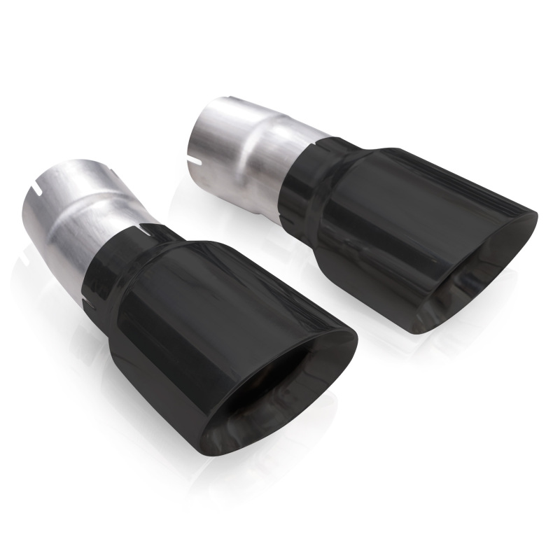 Stainless Works 4in Double Wall Slash-Cut Black Tip Kit