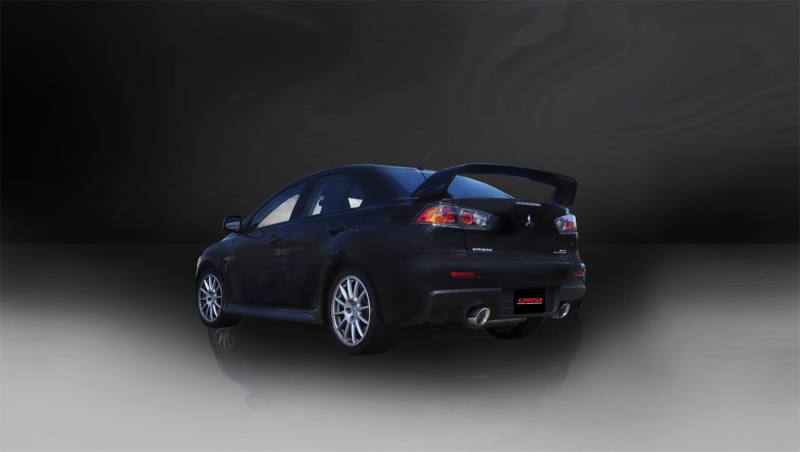Corsa 2008-2015 Mitsubishi Lancer Evolution X Sedan 2.0L Polished Sport Dual Rear Cat-Back Exhaust thumbnail 3