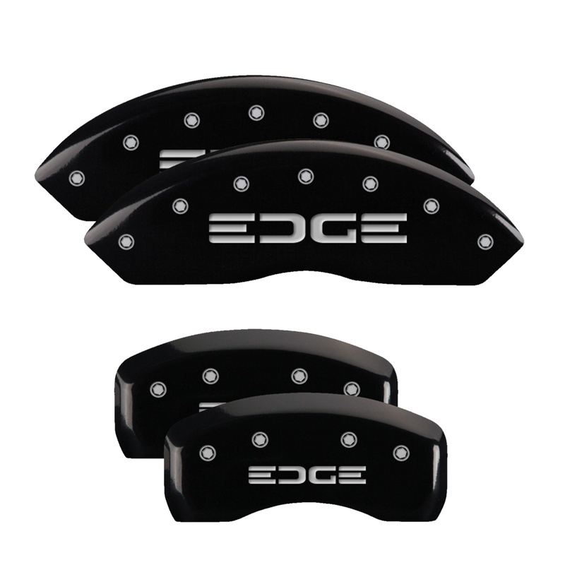 MGP 4 Caliper Covers Engraved Front & Rear Oval logo/Ford Black finish silver ch thumbnail 2