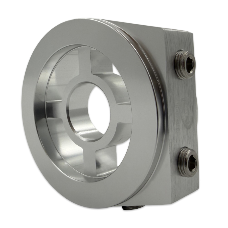 BLOX Racing Oil Filter Block Adapter Silver / For Oil Pressure / Oil Temperature thumbnail 3