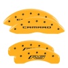 MGP 4 Caliper Covers Engraved Front Gen 5/Camaro Engraved Rear Gen 5/RS Yellow finish black ch thumbnail 8
