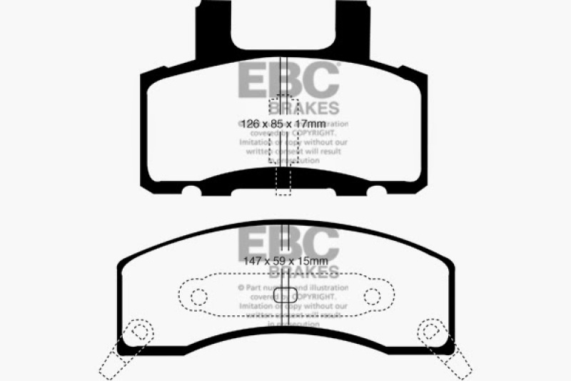 EBC 90-93 Chevrolet C20 8600 LB Ultimax2 Front Brake Pads thumbnail 5