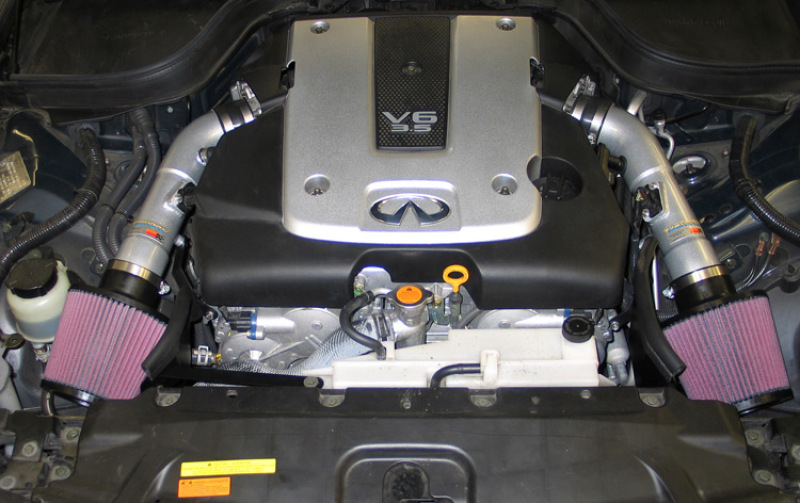 K&N 07-08 G35 Dual Silver Typhoon Short Ram Intakes thumbnail 5