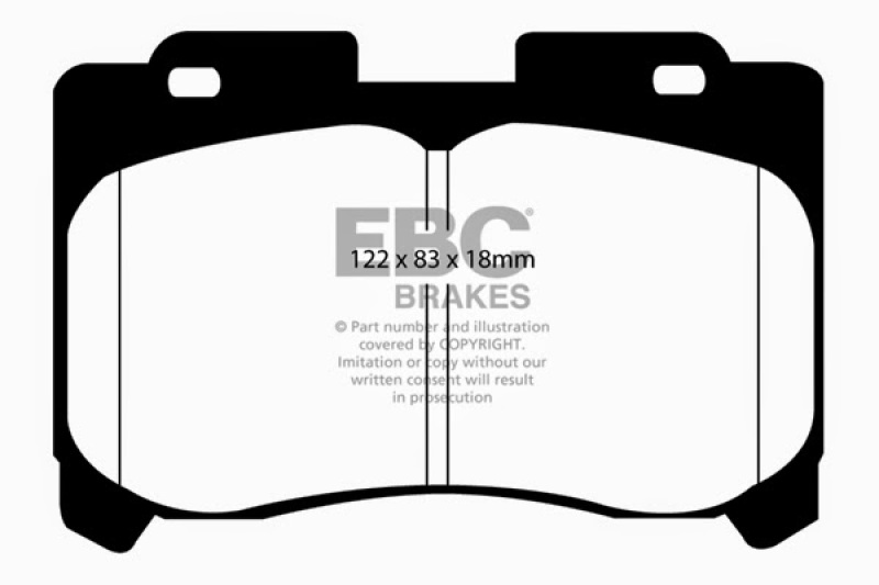 EBC 93-98 Toyota Supra 3.0 Twin Turbo Yellowstuff Front Brake Pads thumbnail 7