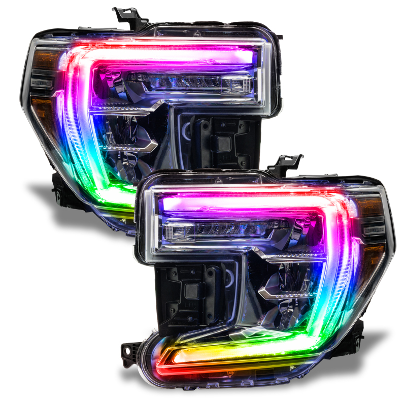 Oracle 19-21 GMC Sierra 1500 RGB+W Headlight DRL Kit - ColorSHIFT w/ BC1 Controller