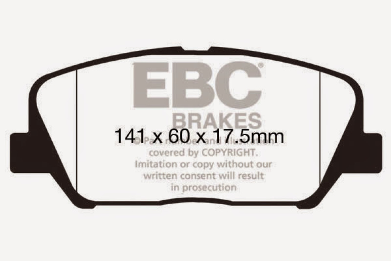EBC 12-15 Hyundai Veloster 1.6 Turbo Greenstuff Front Brake Pads thumbnail 3