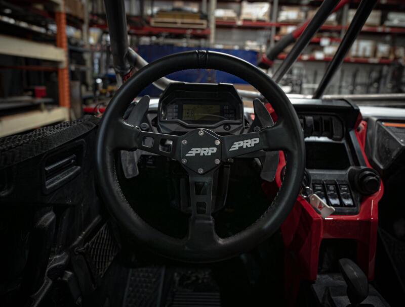 PRP Deep Dish Leather Steering Wheel - Black