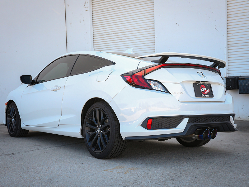 aFe Takeda 2.5in 304SS Cat-Back Exhaust System 17-20 Honda Civic SI Coupe L4-1.5L (t) - BL Flame Tip thumbnail 7