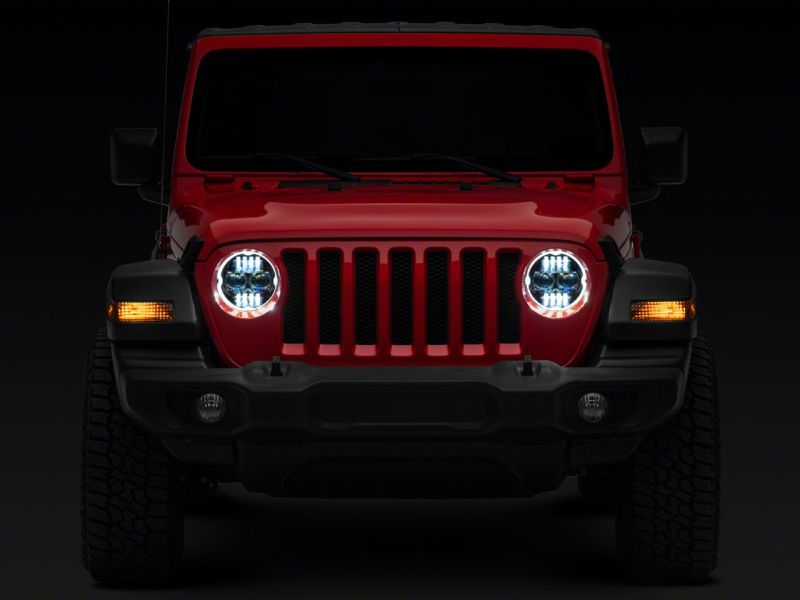 Raxiom 18-23 Jeep Wrangler JL Axial Series 9-In Angel Eye LED Headlights- Black Housing (Clear Lens) thumbnail 5