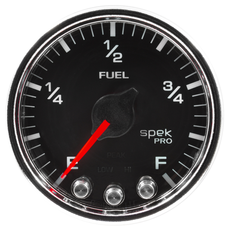 Autometer Spek-Pro Gauge Fuel Level 2 1/16in 0-270 Programmable Blk/Chrm thumbnail 6