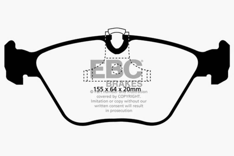 EBC 04-06 BMW X3 2.5 (E83) Ultimax2 Front Brake Pads thumbnail 4