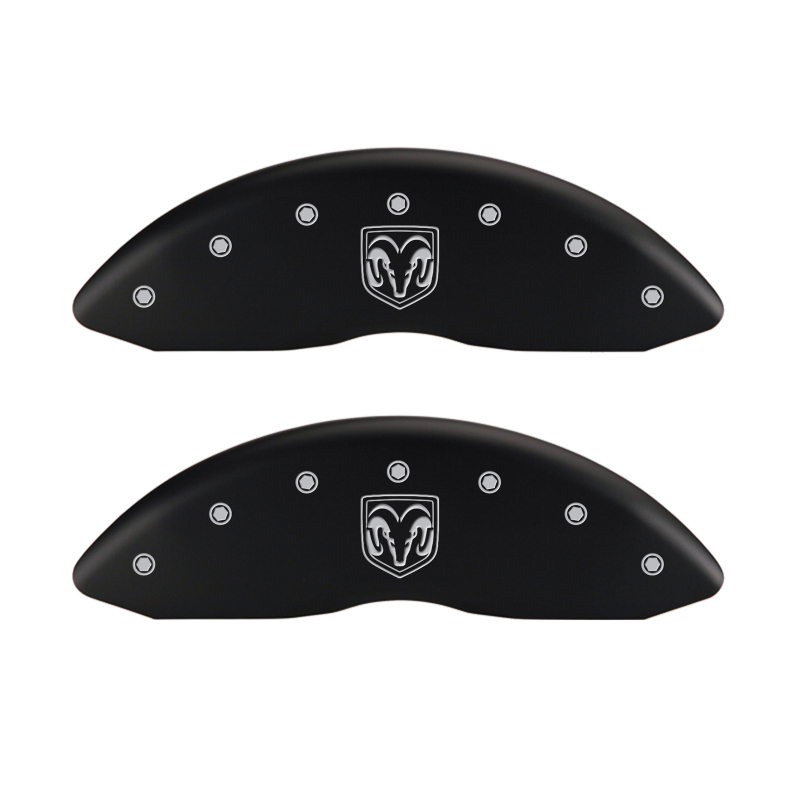 MGP 4 Caliper Covers Engraved Front RAM Engraved Rear RAMHEAD Red finish silver ch thumbnail 6