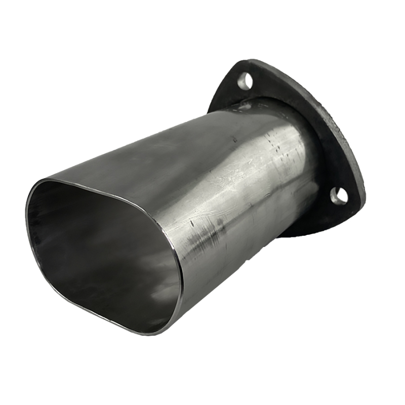 Granatelli 3.0in Round to 3.0in Oval Exhaust Adapter w/Floating 3 Bolt Header Flange thumbnail 4