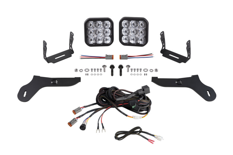 Diode Dynamics 17-20 Ford Raptor SS5 Bumper LED Pod Light Kit - Pro White Driving thumbnail 2