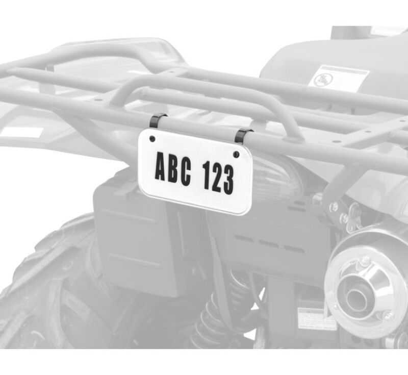 Quadboss ATV License Plate Kit - White