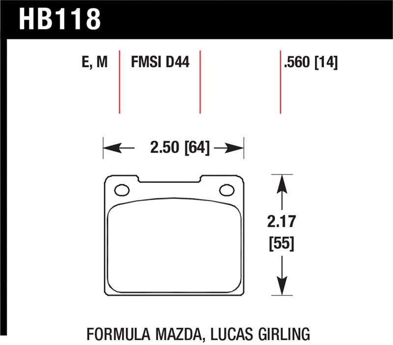 HAWK Black Brake Pad Sets