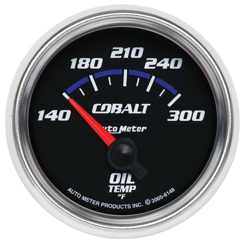 Autometer Cobalt 2 1/6in 140-300 Degree F Oil Temperature Gauge
