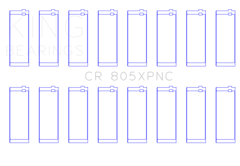 King Engine Bearings Chrysler 273Ci 318Ci 340Ci 360Ci (Size STDX) Connecting Rod Bearing Set thumbnail 3