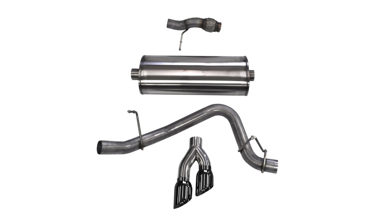 Corsa 2015-2020 Chevy Tahoe/GMC Yukon Cat-Back Exhaust Sport 3in Single Side Twin Black 4in Tips thumbnail 2