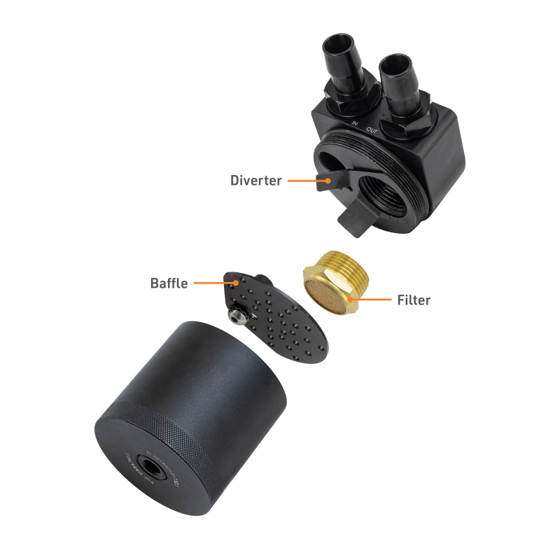 Mishimoto 2025+ RAM 1500 3.0L Hurricane Baffled Oil Catch Can Kit - Black