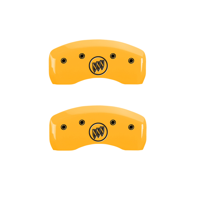 MGP 4 Caliper Covers Engraved Front Buick Rear Yellow Finish Black Char 2017 Buick Cascada thumbnail 9