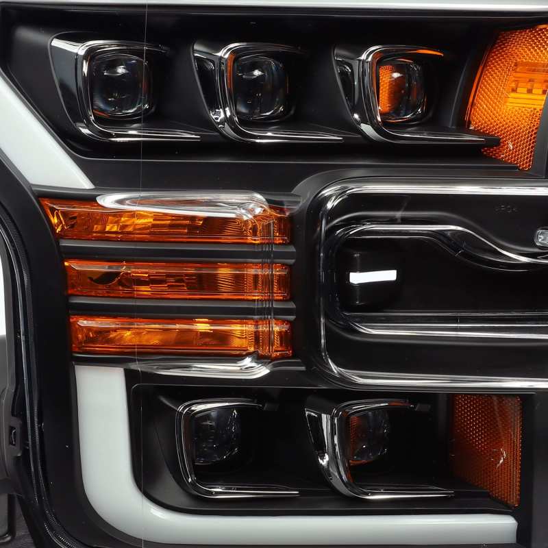 AlphaRex 17-20 Ford Raptor NOVA LED Proj Headlights Plank Style Matte Black w/Activ Light/Seq Signal thumbnail 4