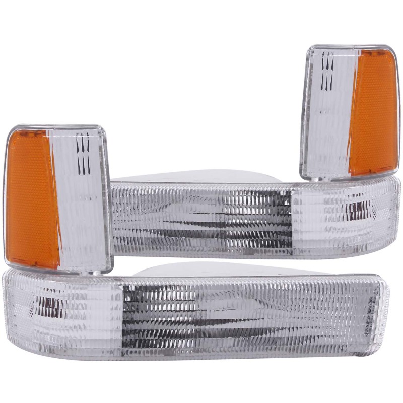 ANZO 1991-1996 Dodge Dakota Euro Parking Lights Chrome w/ Amber Reflector thumbnail 3