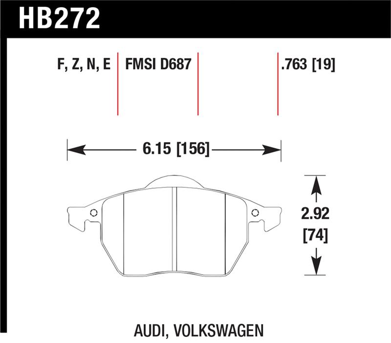 HAWK Blue 9012 Brake Pad Sets