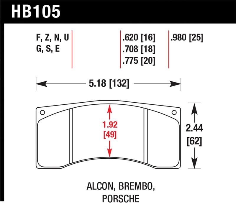 HAWK DTC-60 Brake Pad Sets