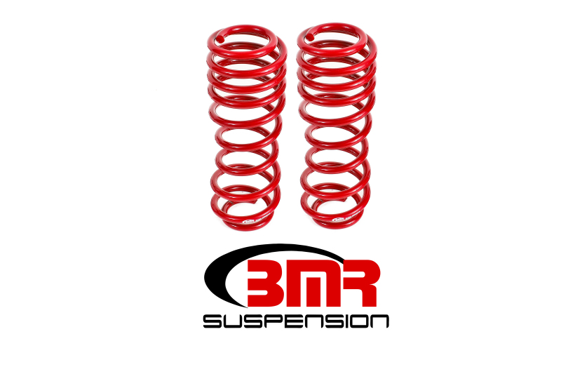 BMR 05-14 S197 Mustang GT/GT500 Rear Handling Version Lowering Springs - Red