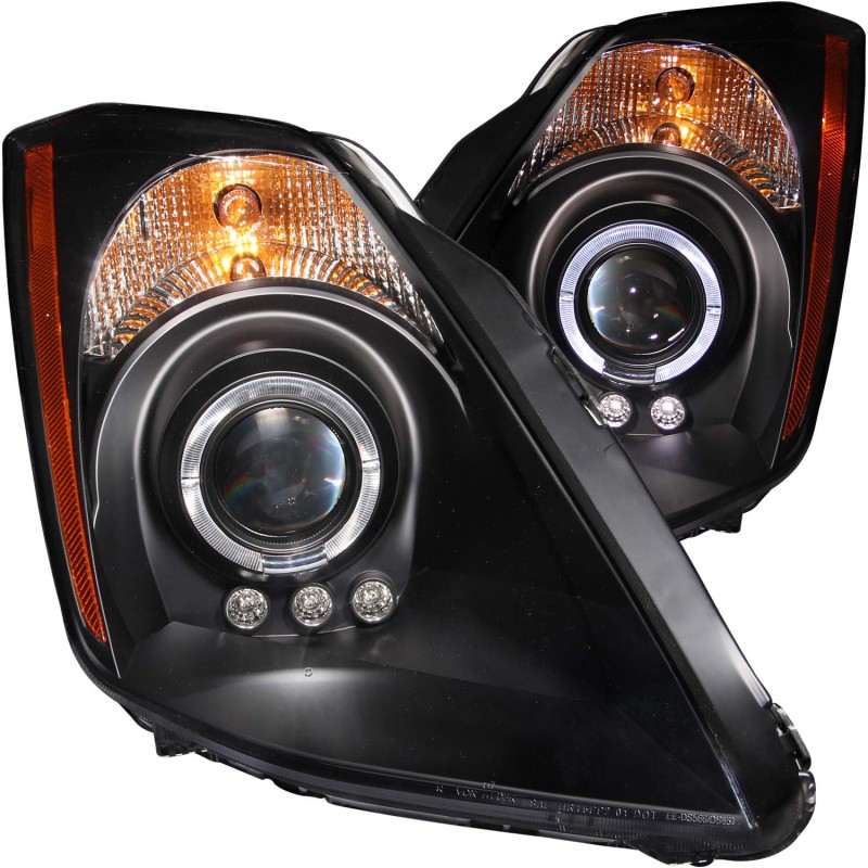 ANZO 2003-2005 Nissan 350Z Projector Headlights w/ Halo Black thumbnail 5