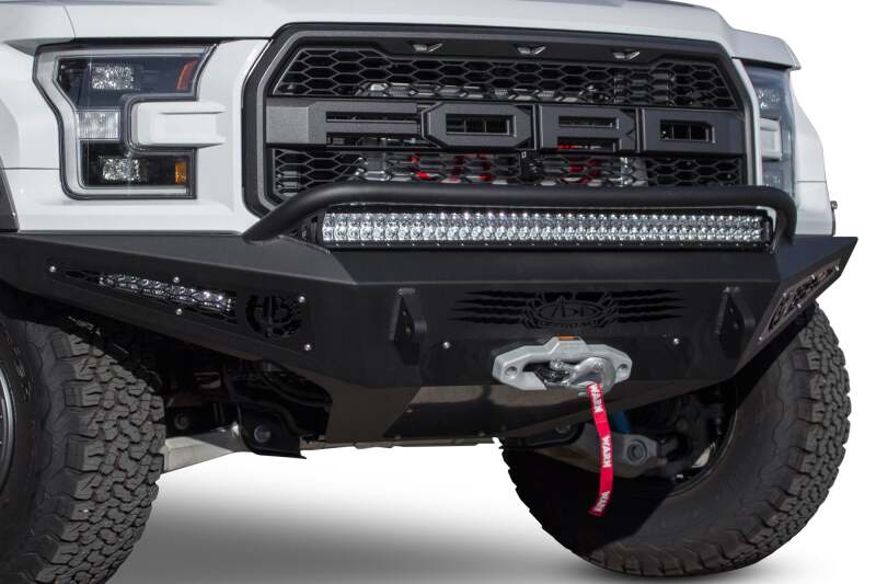 Addictive Desert Designs 17-18 Ford F-150 Raptor HoneyBadger Front Bumper w/ Winch Mount thumbnail 9