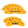 MGP 4 Caliper Covers Engraved Front Escalade Engraved Rear EXT Yellow finish black ch thumbnail 8