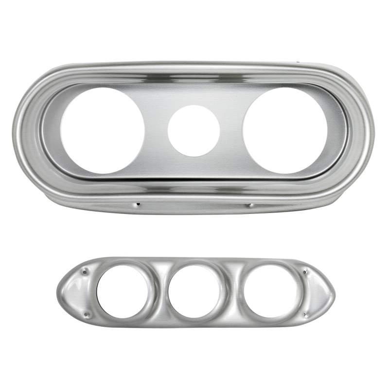 Autometer 62-65 Chevy Nova (Fits 2 3-3/8in.& 4 2-1/16in. Instruments) Gauge Mount Direct Fit Silver thumbnail 9