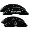 MGP 4 Caliper Covers Engraved Front RAM Engraved Rear RAMHEAD Black finish silver ch thumbnail 8