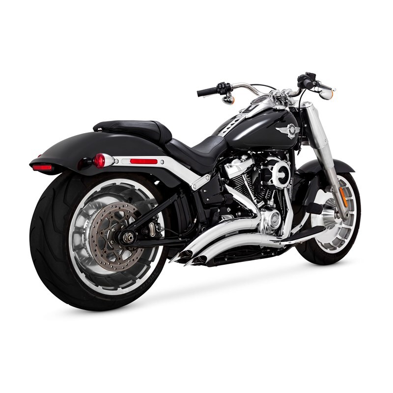 Vance & Hines 25-26 Harley Davidson Gen 2 M8 Wide Tire Softail Big Radius Exhaust System - Chrome