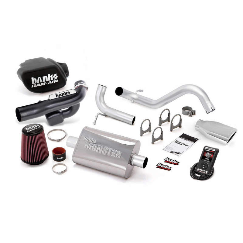 Banks Power 12-14 Jeep 3.6L Wrangler (All) 2dr Stinger Sys w/ AutoMind - SS Single Exh w/ Chrome Tip thumbnail 3