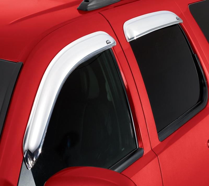 AVS 07-16 GMC Acadia Ventvisor Outside Mount Front & Rear Window Deflectors 4pc - Chrome thumbnail 6