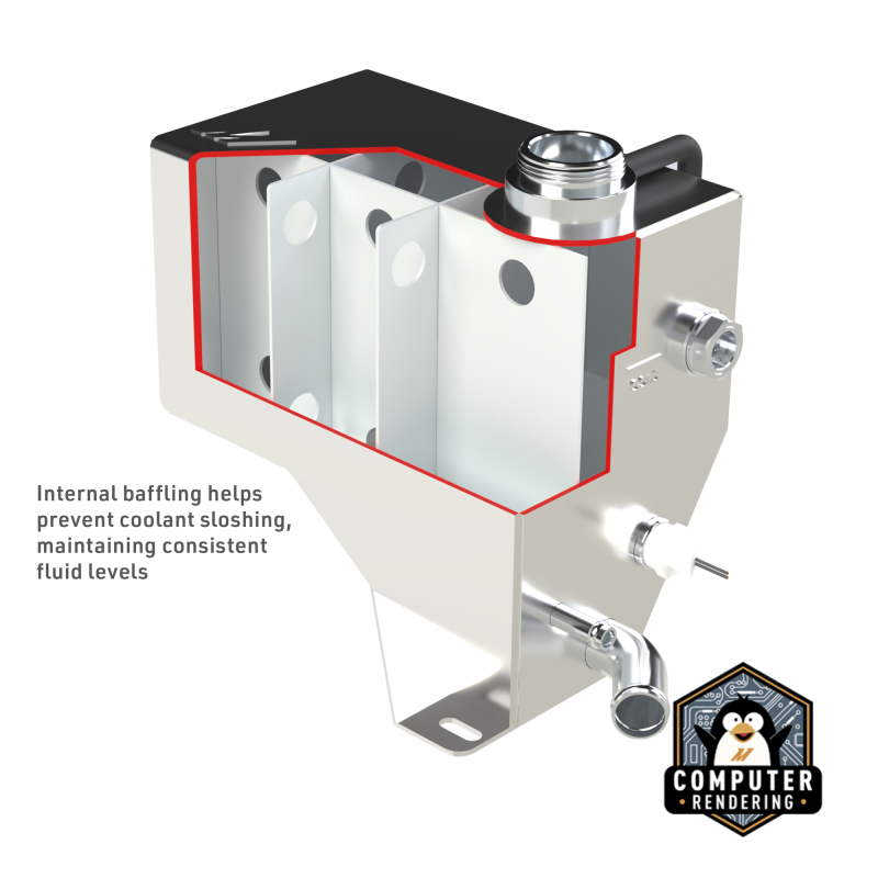 Mishimoto 01-07 Chevy/GMC 6.6L Duramax Degas Tank - Natural