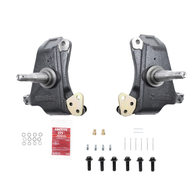 Belltech 19-24 Chevy Silverado 1500 3in. Drop Spindle Set (4-Piston Brake Setup)