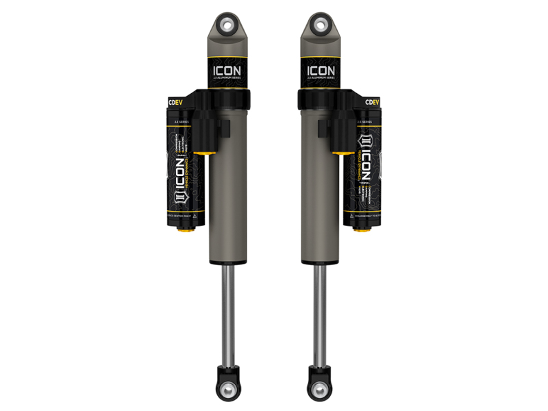 ICON 2021+ Ford F150 2WD 0-1in Lift Rear V.S. 2.5 Alum. Series Shocks Piggyback Res. w/ CDEV - Pair