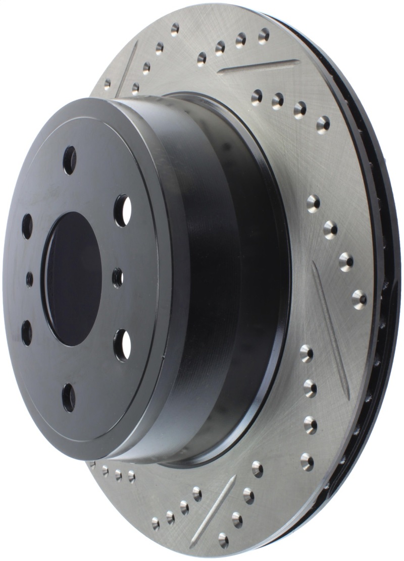 StopTech 05-10 GMC Sierra (w/ Rear Drum) / 07-09 GMC Yukon Rear Right Slotted & Drilled Rotor thumbnail 7