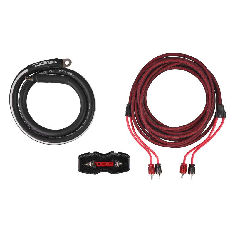 DS18 0-GA Amplifier Install Kit Advance- Red thumbnail 2