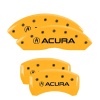 MGP 4 Caliper Covers Engraved Front & Rear Acura Yellow finish black ch thumbnail 8