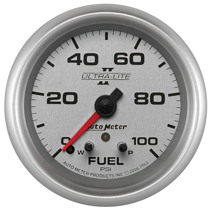Autometer Ultra-Lite II 2 5/8in 0-100 PSI Full Sweep Electronic Fuel Pressure Gauge thumbnail 2