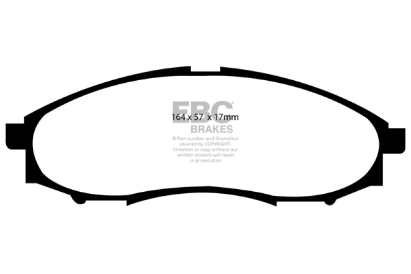 EBC 03-04 Nissan Frontier 3.3 2WD Greenstuff Front Brake Pads thumbnail 4