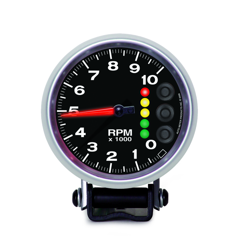 Autometer Elite 3 3/4inch 10K RPM Tachometer w/ Pit Road Speed Lights and Peak Memory thumbnail 3