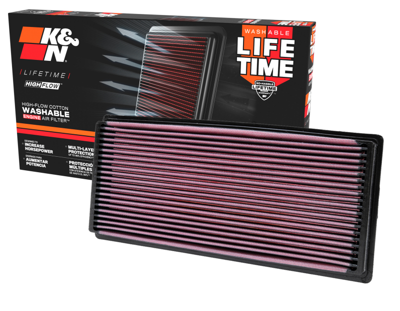 K&N 96-02 Jeep Wrangler 2.5L L4 / 96-06 4.0L L4 Drop In Air Filter thumbnail 7