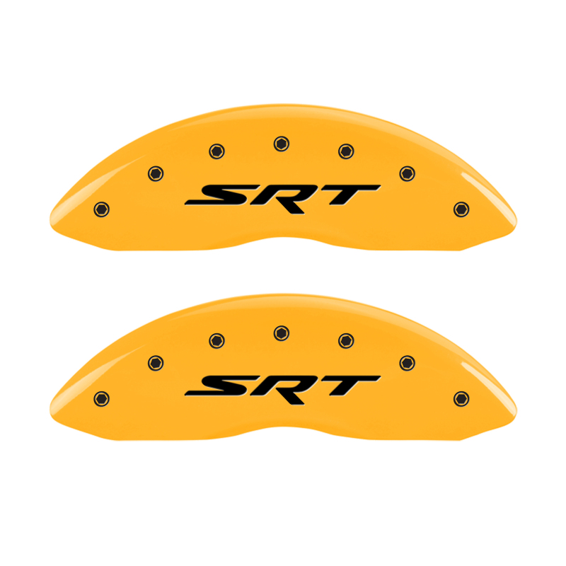 MGP 4 Caliper Covers Engraved Front & Rear Srt Yellow Finish Black Char 2006 Jeep Commander thumbnail 5